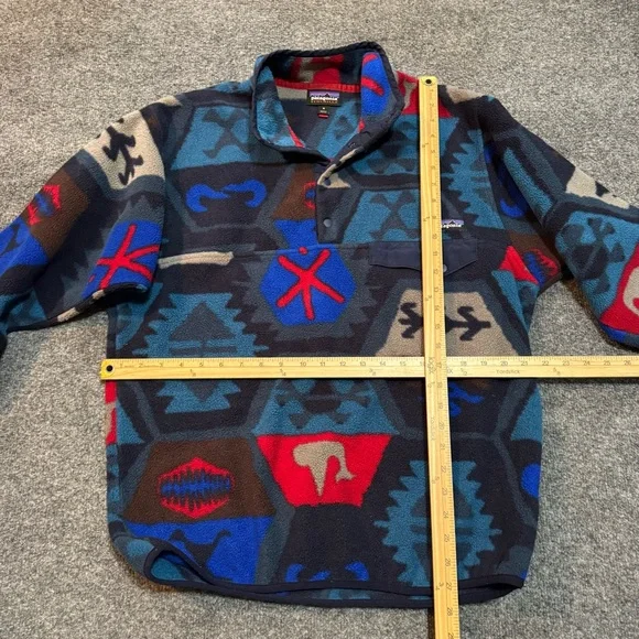 Rare Patagonia Synchilla Fleece Indian Aztec Men’s Size Medium Snap Jacket